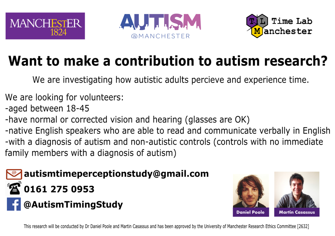 Recruitment materials for the ESRC-funded autism timing research
